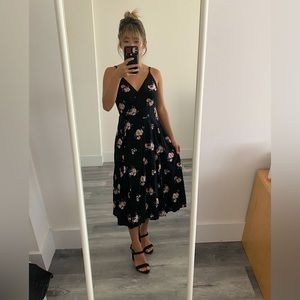 A&F Floral Midi Wrap Dress